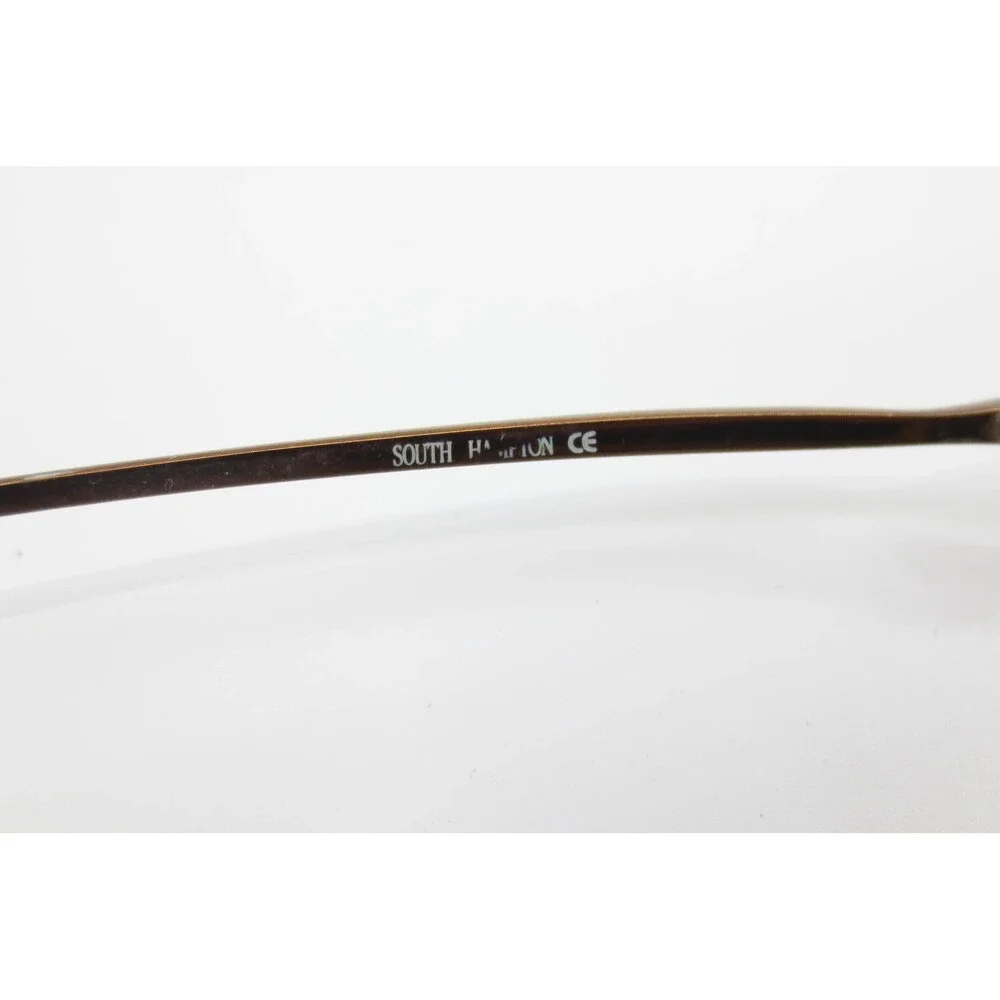 South Hampton SH506 BR Brown Oval Metal Eyeglasses Frames 48-19-135 Demo Lenses